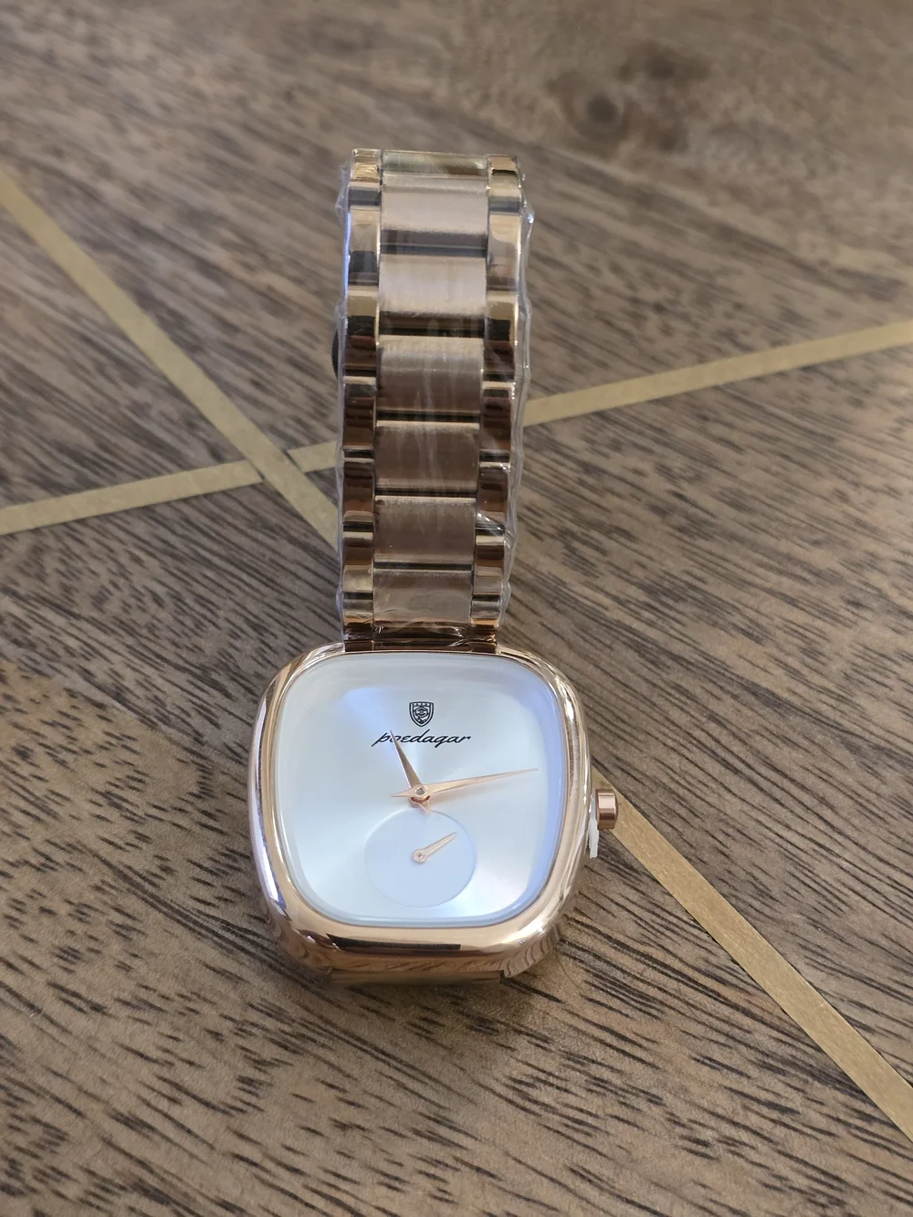 Rose Gold Women's Bracelet Watch - Elegant Minimal Dial